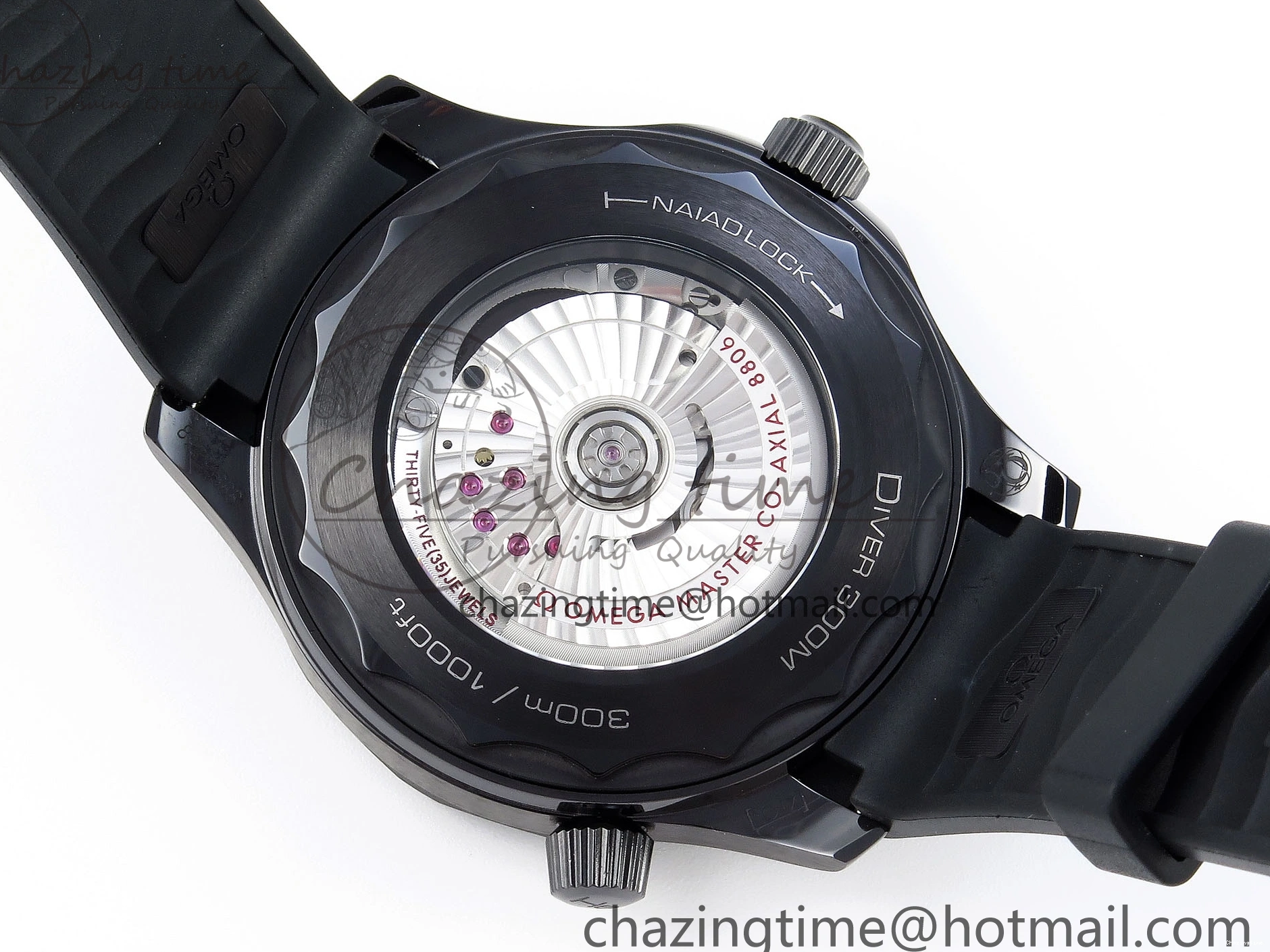 0325 SEAMASTER 300M 43.5MM BLACK CERAMIC VSF 1:1 BEST EDITION BLACK DIAL ON BLACK RUBBER STRAP A FashionForward 7766